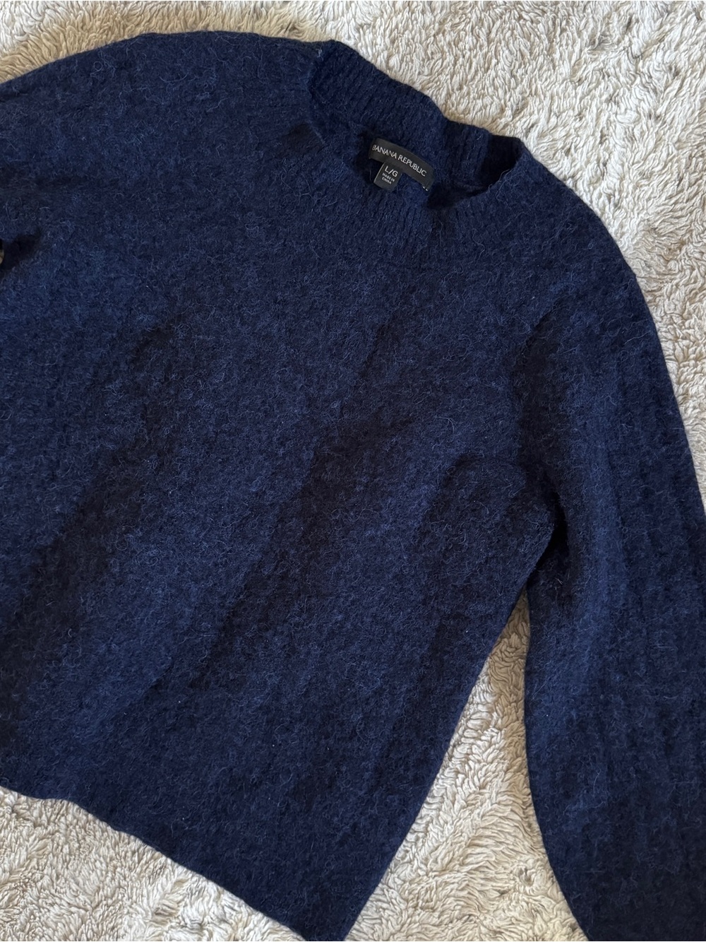 Banana Republic Dark Navy wool Crewneck Sweater